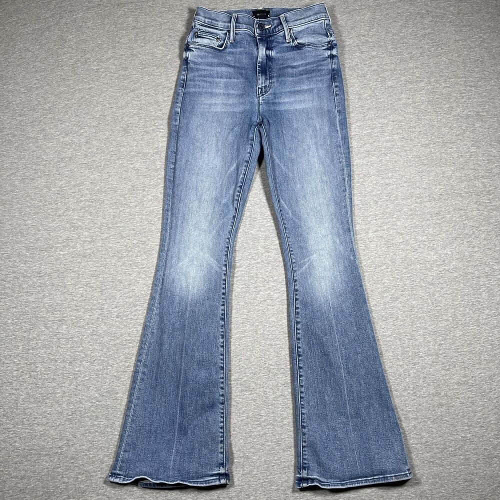 Mother Jeans Womens 25 Blue Flared High Waisted Weekender Skimp Light Wash